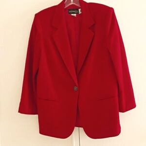 REQUIREMENTS RED BLAZER 100% WOOL 8P